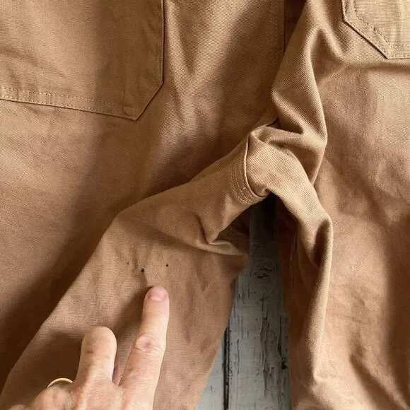 Duluth Trading Mens Flex Fire Hose Pants Size 40x29 Relaxed Fit Khaki Workwear - Picture 7 of 13